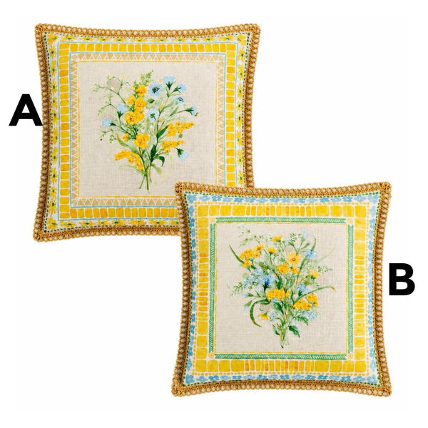 Assorted Tile Bouquet Pillow, INDIVIDUALLY SOLD