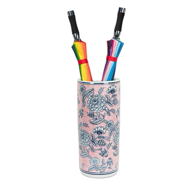 Pink & Blue Floral Pattern Umbrella Holder