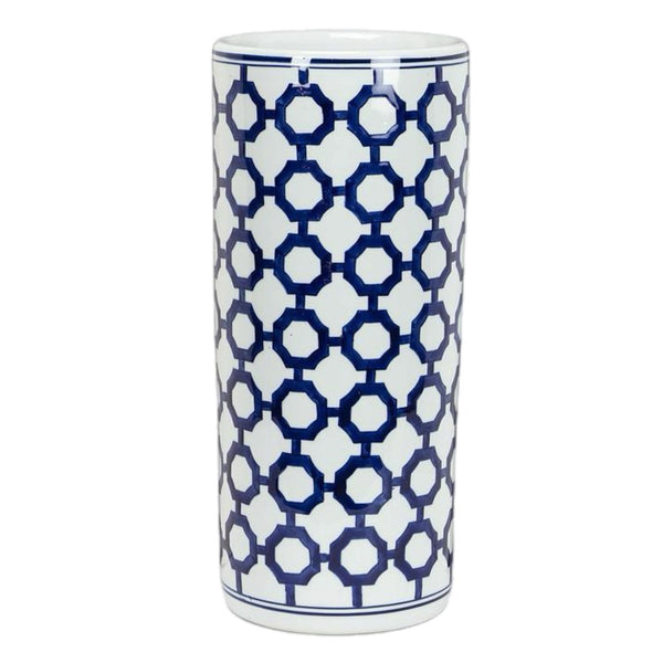 Blue & White Pattern Umbrella Holder