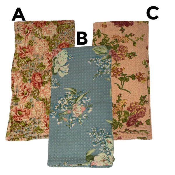 Assorted Heirloom Rose Patchwork Tea Towel, INDIVIDUALLY SOLD