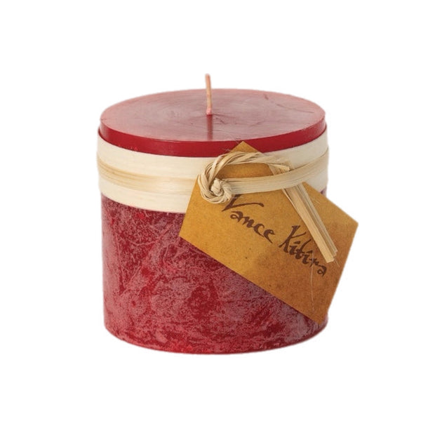 Assorted Cranberry Colour Pillar Candle, INDIVIDUALLY SOLD