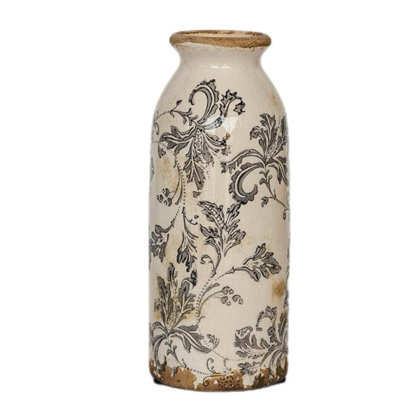Assorted Black Floral Design Vase, INDIVIDUALLY SOLD