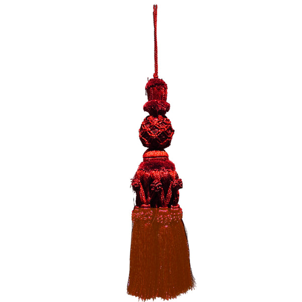 Large Burgundy Braided Tassel