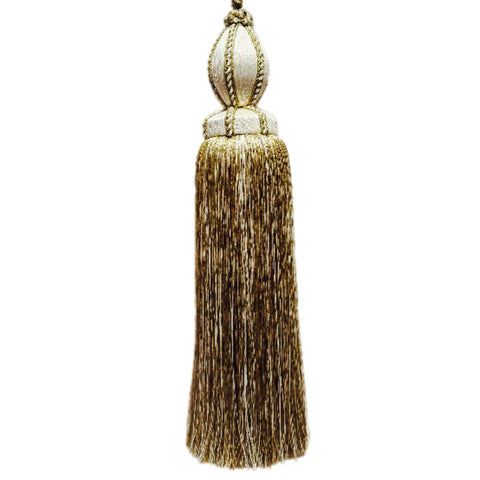 Ivory & Brown Ball Tassel
