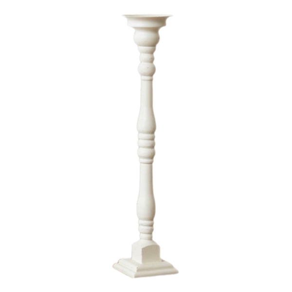 Assorted White Banister Pillar Candle Holder, INDIVIDUALLY SOLD