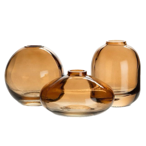 Assorted Amber Bud Vase - SMALL, INDIVIDUALLY SOLD