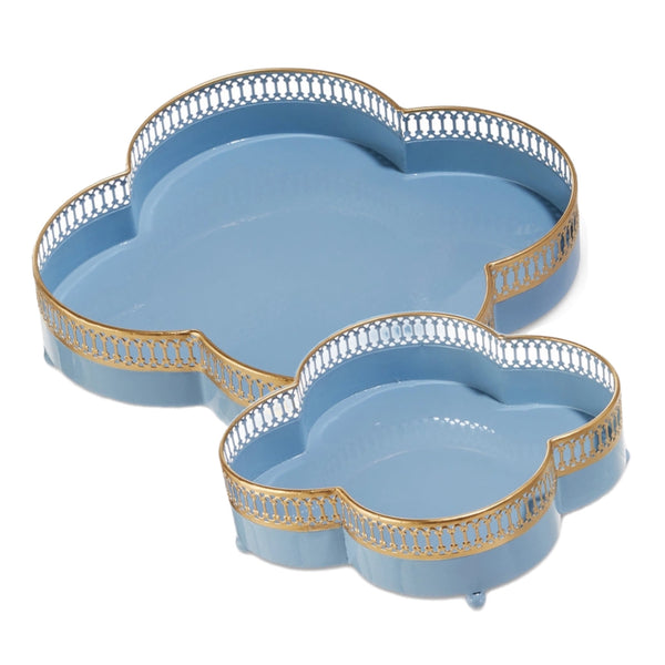 Assorted Blue Scalloped Tray, INDIVIDUALLY SOLD