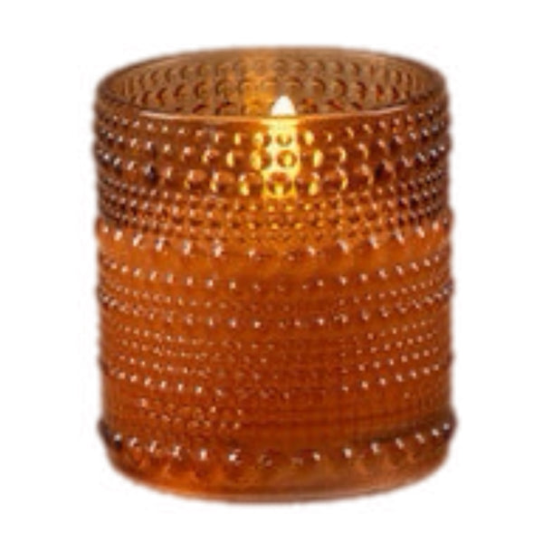 Assorted Sienna Hobnail Jar Flameless Candle, INDIVIDUALLY SOLD