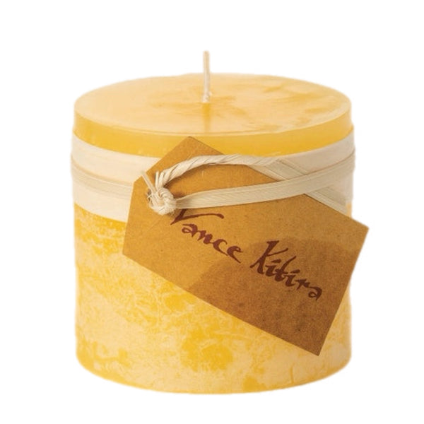 Assorted Pale Yellow Colour Pillar Candle, INDIVIDUALLY SOLD