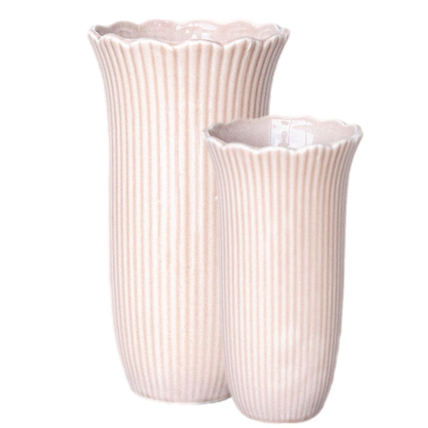 Assorted Beige Striped Vase, INDIVIDUALLY SOLD