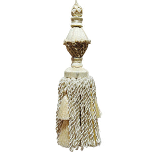 Small Cream Braided Tassel