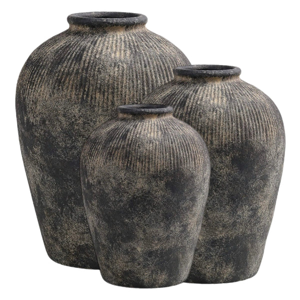 Assorted Black Terracotta Urn, INDIVIDUALLY SOLD