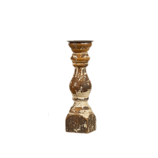 Assorted Brown Distressed Pillar Candle Holder, INDIVIDUALLY SOLD