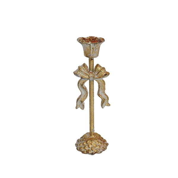 Assorted Cast Iron Bow Taper Candle Holder, INDIVIDAULLY SOLD