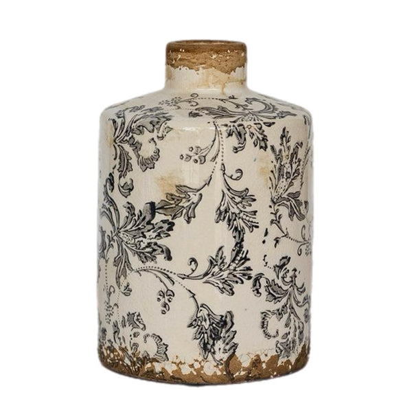 Assorted Black Floral Design Vase, INDIVIDUALLY SOLD