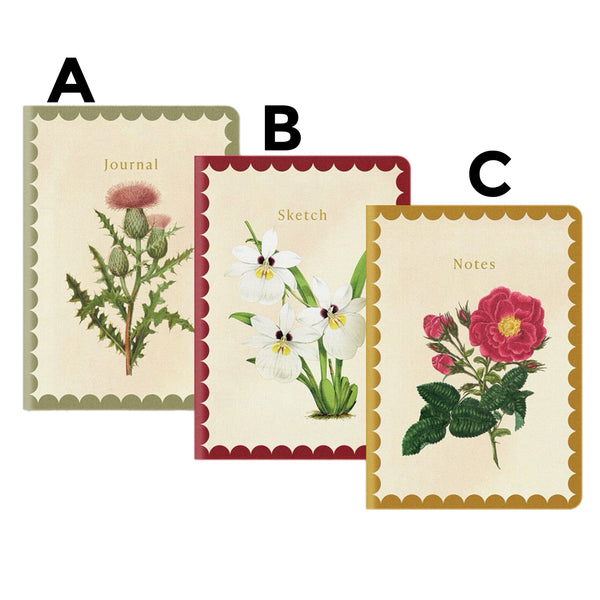 Assorted Wild Flower Paperback Notebook, INDIVIDUALLY SOLD