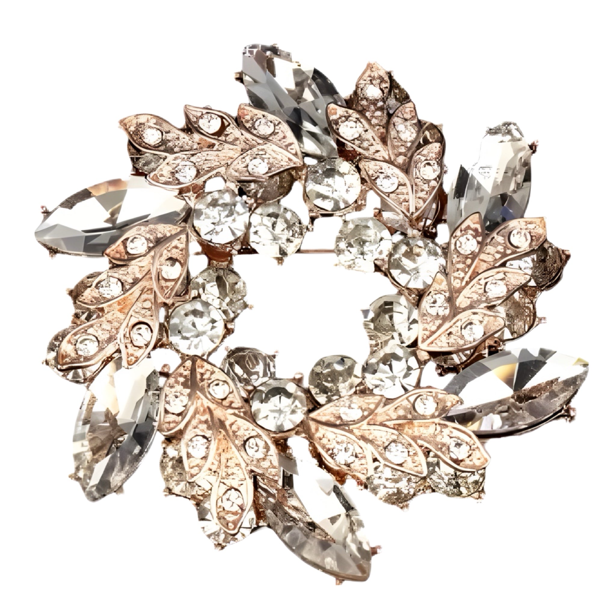 Silver & Good Wreath Brooch