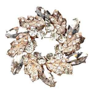 Silver & Good Wreath Brooch