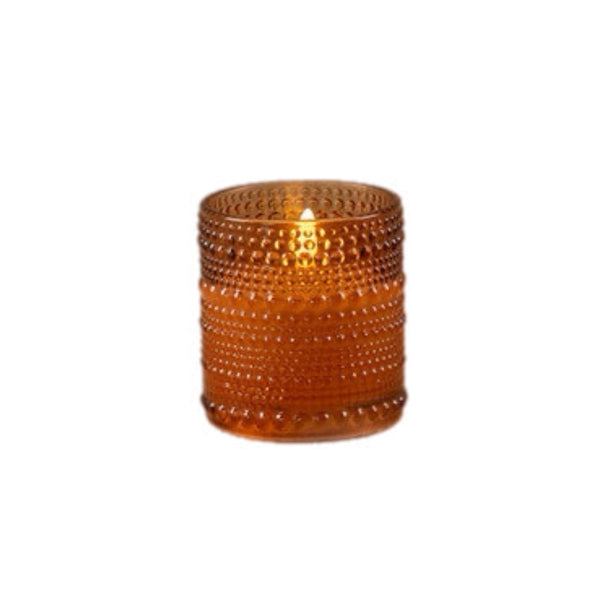 Assorted Sienna Hobnail Jar Flameless Candle, INDIVIDUALLY SOLD