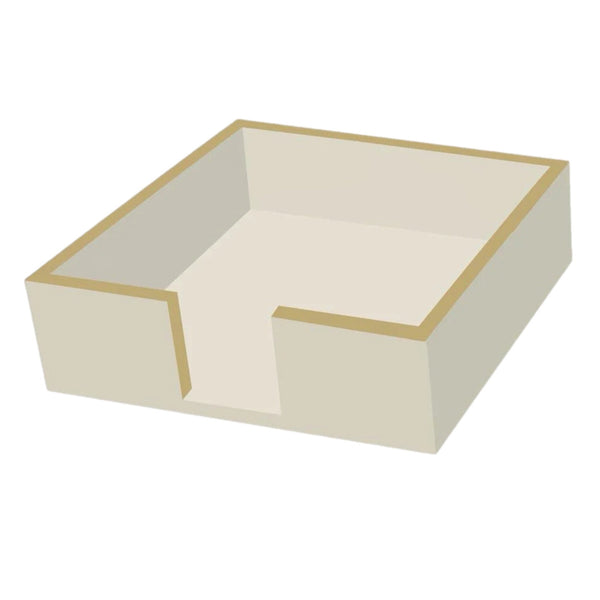 Assorted Taupe & Gold Lacquer Napkin Holder, INDIVIDUALLY SOLD