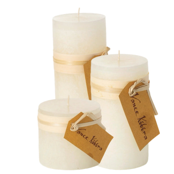 Assorted Melon White Colour Pillar Candle, INDIVIDUALLY SOLD