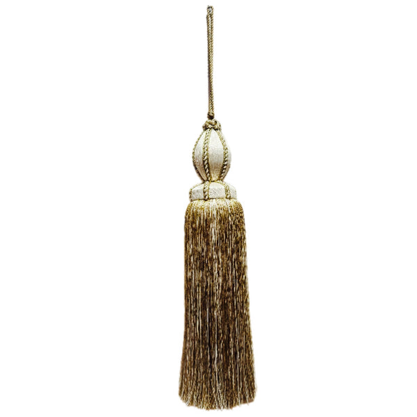 Ivory & Brown Ball Tassel