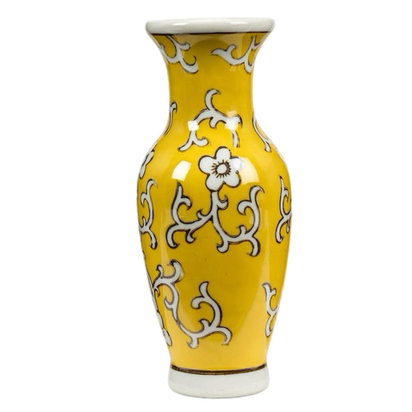 Assorted Yellow Vase With Flower Pattern, INDIVIDUALLY SOLD