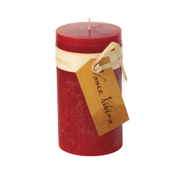 Assorted Cranberry Colour Pillar Candle, INDIVIDUALLY SOLD