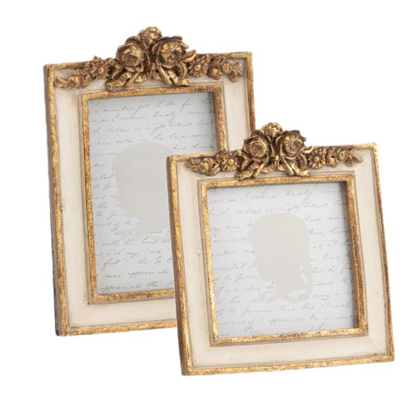 Assorted 3.5" X 4.5" Gold & Cream Photo Frame, INDIVIDUALLY SOLD