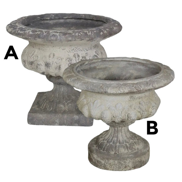 Assorted Fleur De Lis Trim Urn, INDIVIDUALLY SOLD