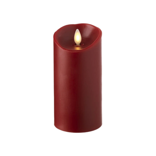 Assorted Pillar Flameless Candle: Red, INDIVIDUALLY SOLD
