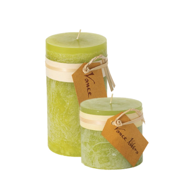 Assorted Grape Green Colour Pillar Candle, INDIVIDUALLY SOLD