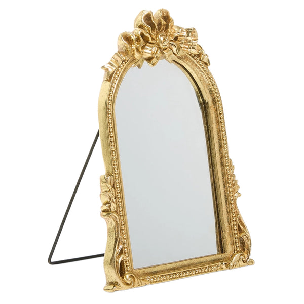 Gold With Bow Table Top Mirror