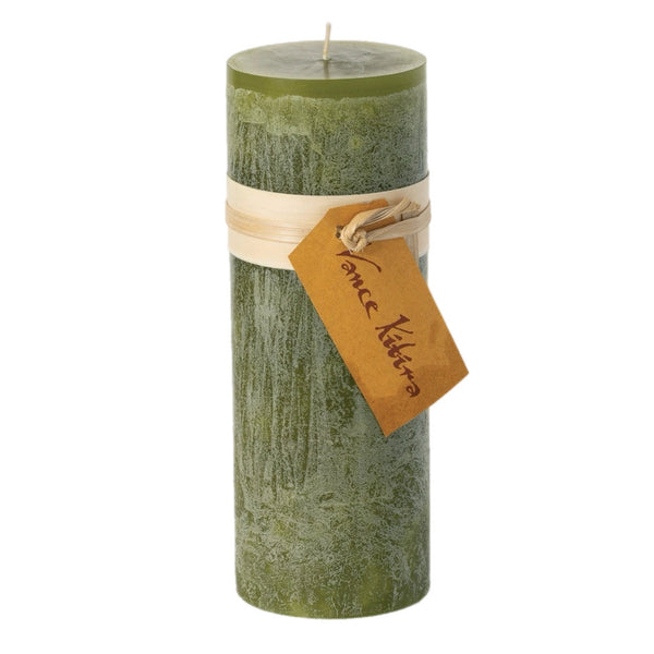 Assorted Moss Green Colour Pillar Candle, INDIVIDUALLY SOLD