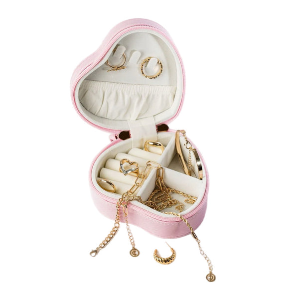 Small Pink Heart Shaped Jewelry Box