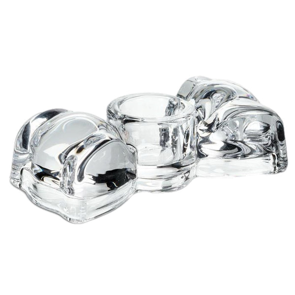 Glass Bow Taper Candle Holder