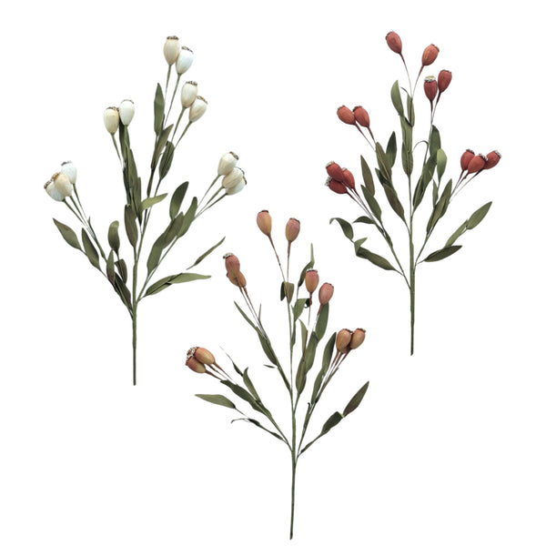 Assorted 35" Poppy Spray, INDIVIDUALLY SOLD