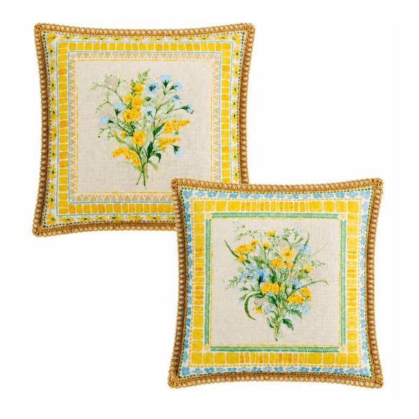 Assorted Tile Bouquet Pillow, INDIVIDUALLY SOLD