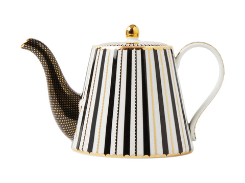 Black And Gold Teapot - Large