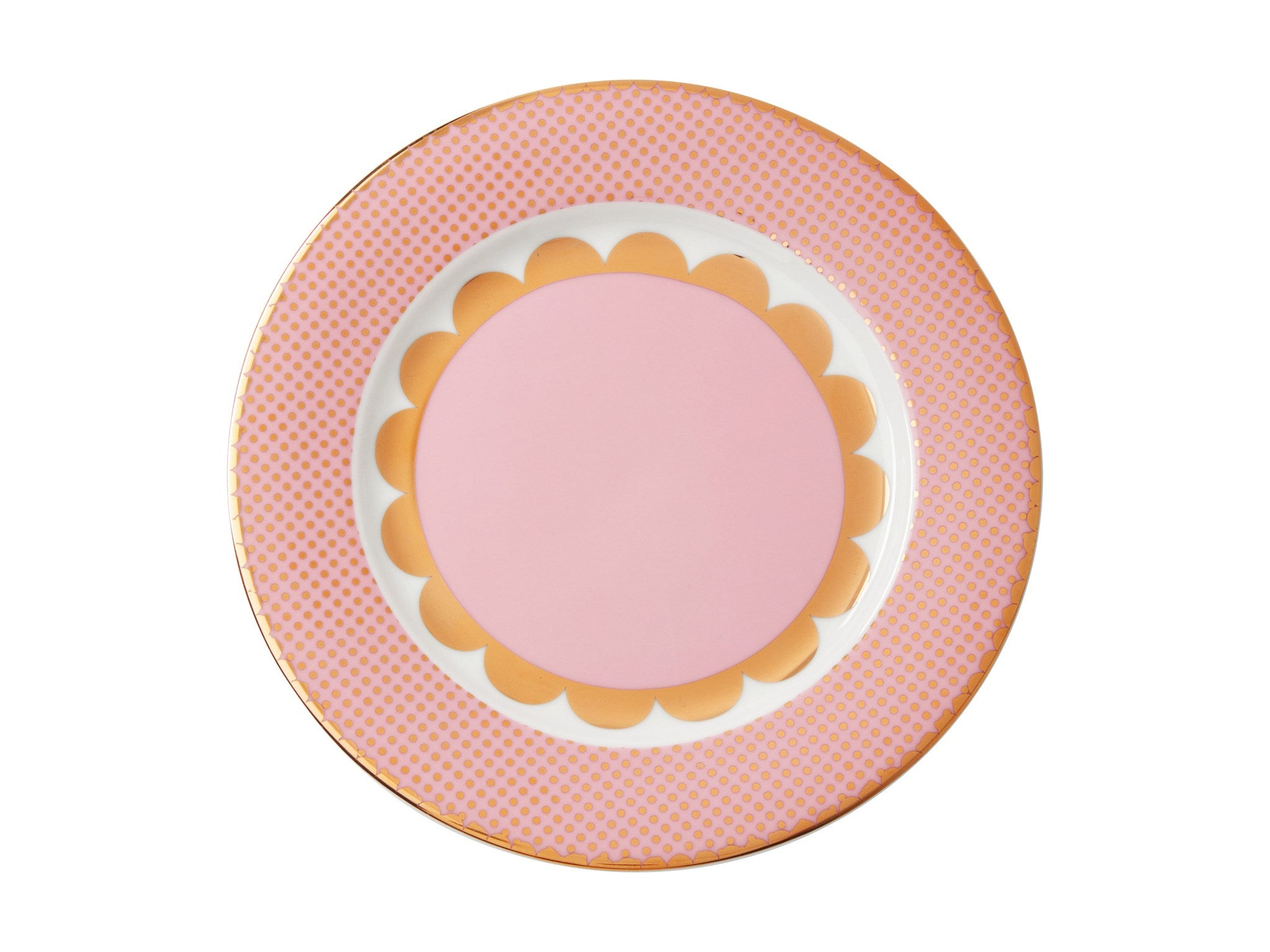 Pink And Gold Plate