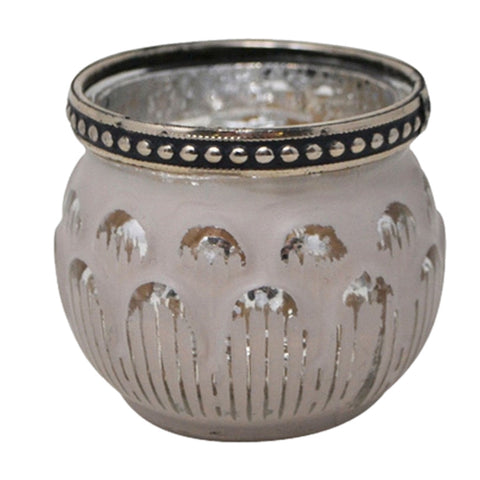 Antiqued Grey Tealight Candle Holder