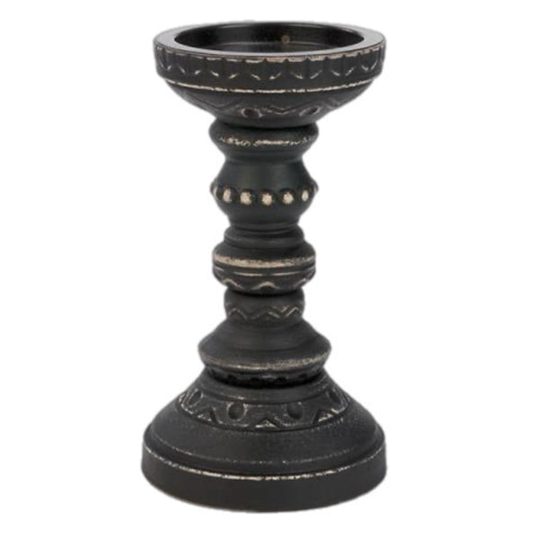 Assorted Distressed Black Pillar Holder, INDIVIDUALLY SOLD