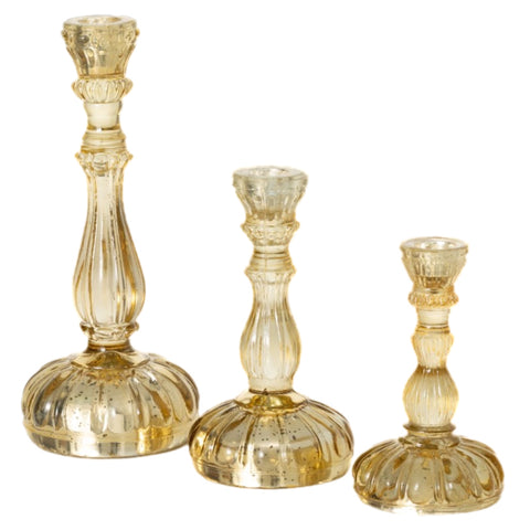 Assorted Gold Taper Candle Holder, INDIVIDUALLY SOLD