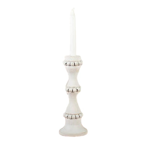 Short White Taper Candle Holder