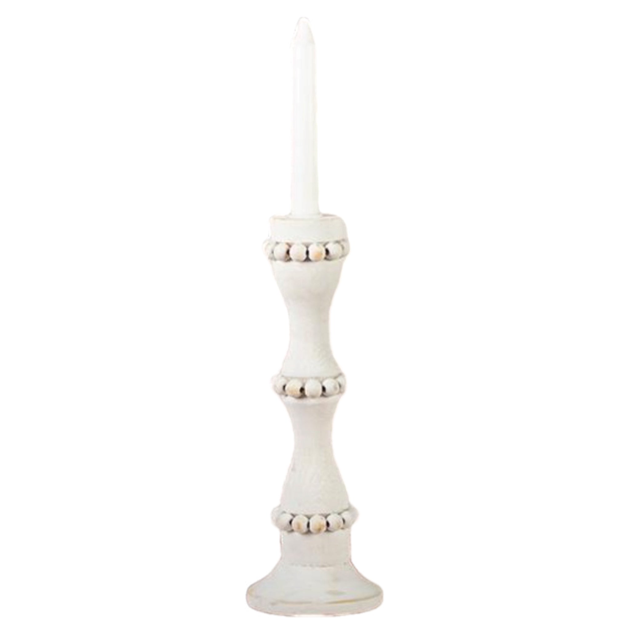 Tall White Taper Candle Holder