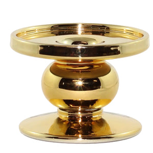 Gold Pillar Candle Holder - SMALL