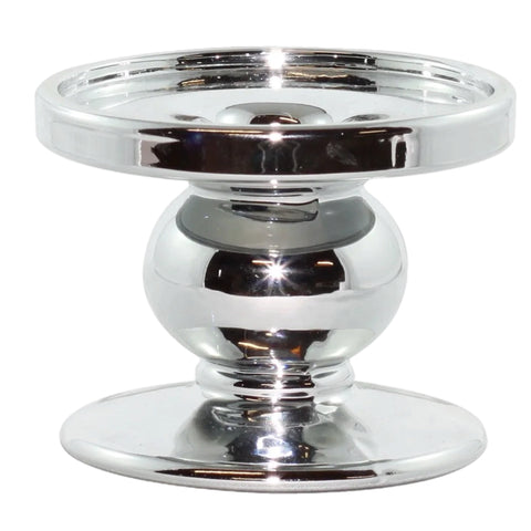 Silver Pillar Candle Holder - SMALL