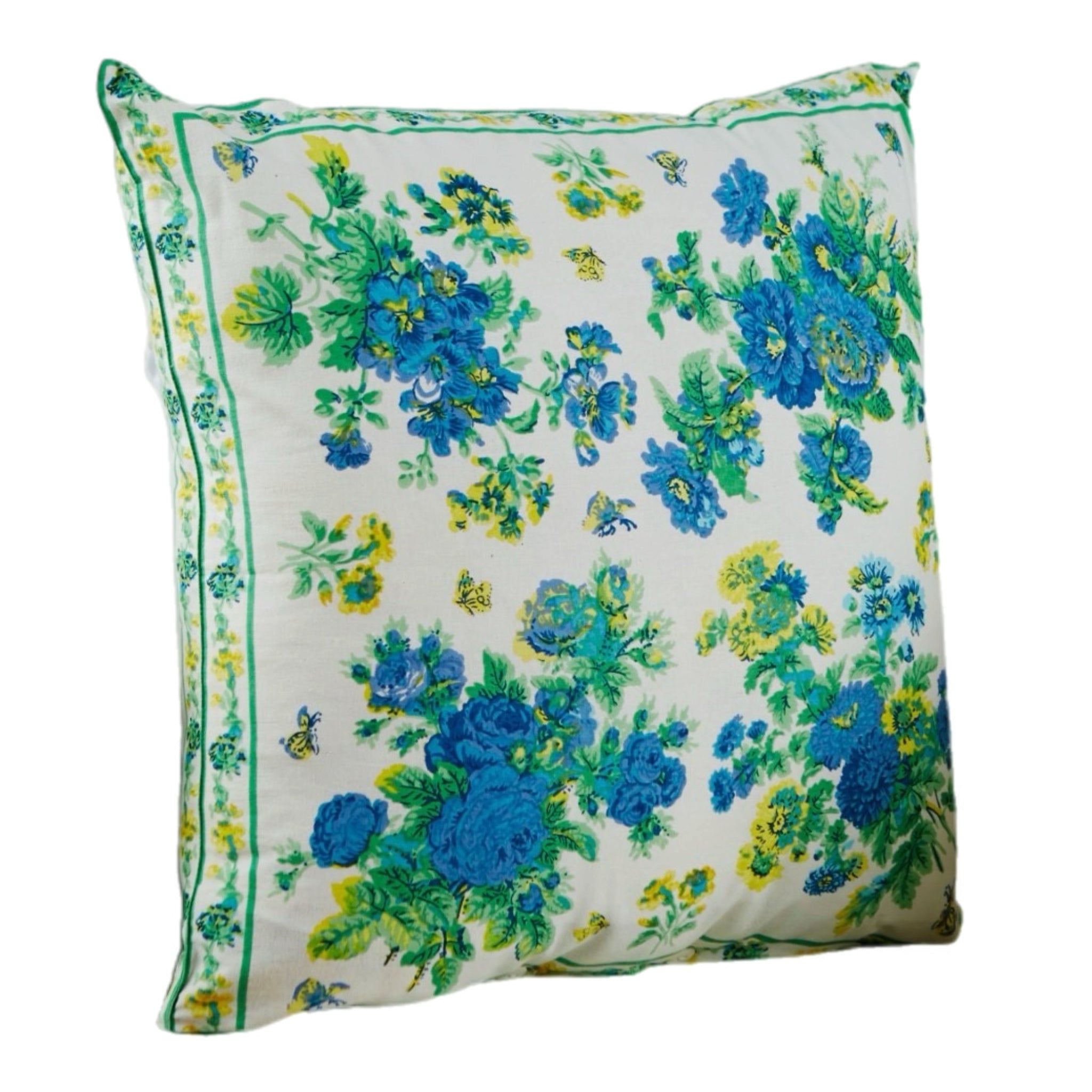 Blue Artist's Garden Pillow