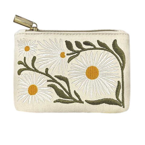 Embroidery Pouch - Daisy