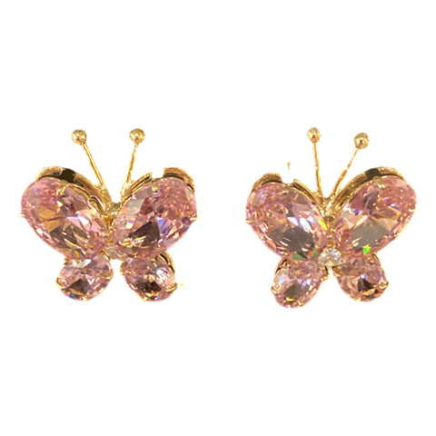 Pink Butterfly Earrings